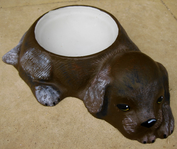 Hand Painted - Pet Bowl Dog - Click Image to Close